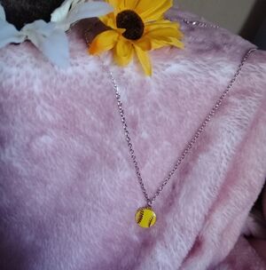 Softball Necklace For All Thoughs Sports Fans